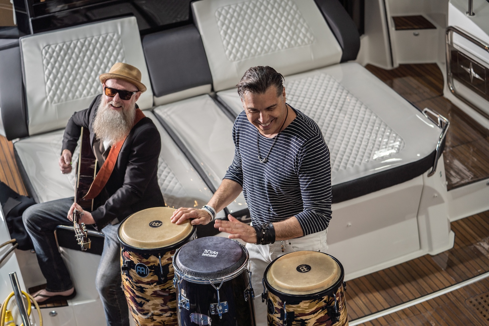 Live music performance on a boat